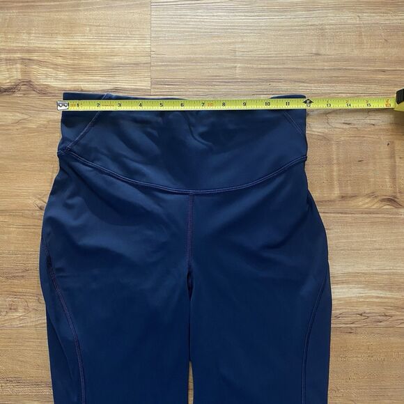 Lululemon 6 Navy Blue Base Pace High-Rise NULU Cropped Tight Yoga Run Athleisure - Picture 7 of 16